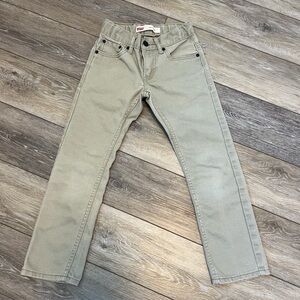 Levis 511 Slim Fit Boys Khaki Pants Size 8 Regular With Adjustable Waist